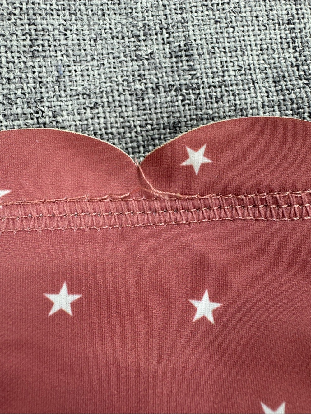 Kortni Jeane scallop top Pink white Stars tankini swim G - Picture 3 of 4